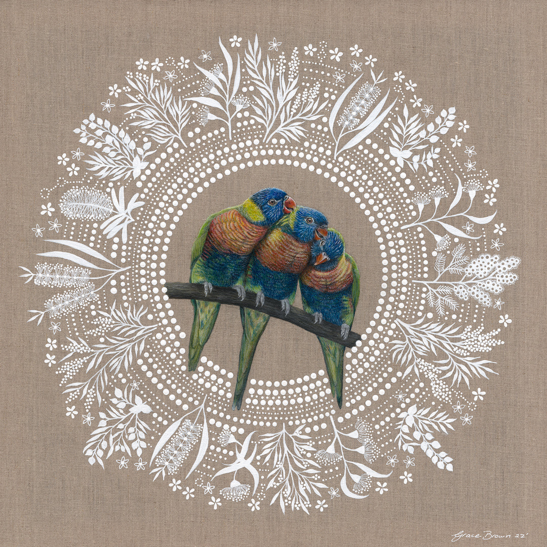 RAINBOW LORIKEET SPIRIT - FRAMED ORIGINAL