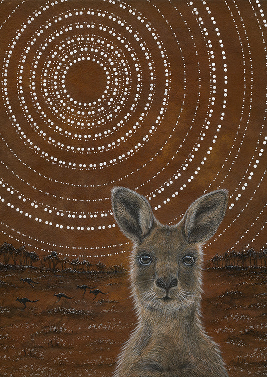 KANGAROO DREAMING - MARRAM (Kangaroo) - Print - Limited Edition