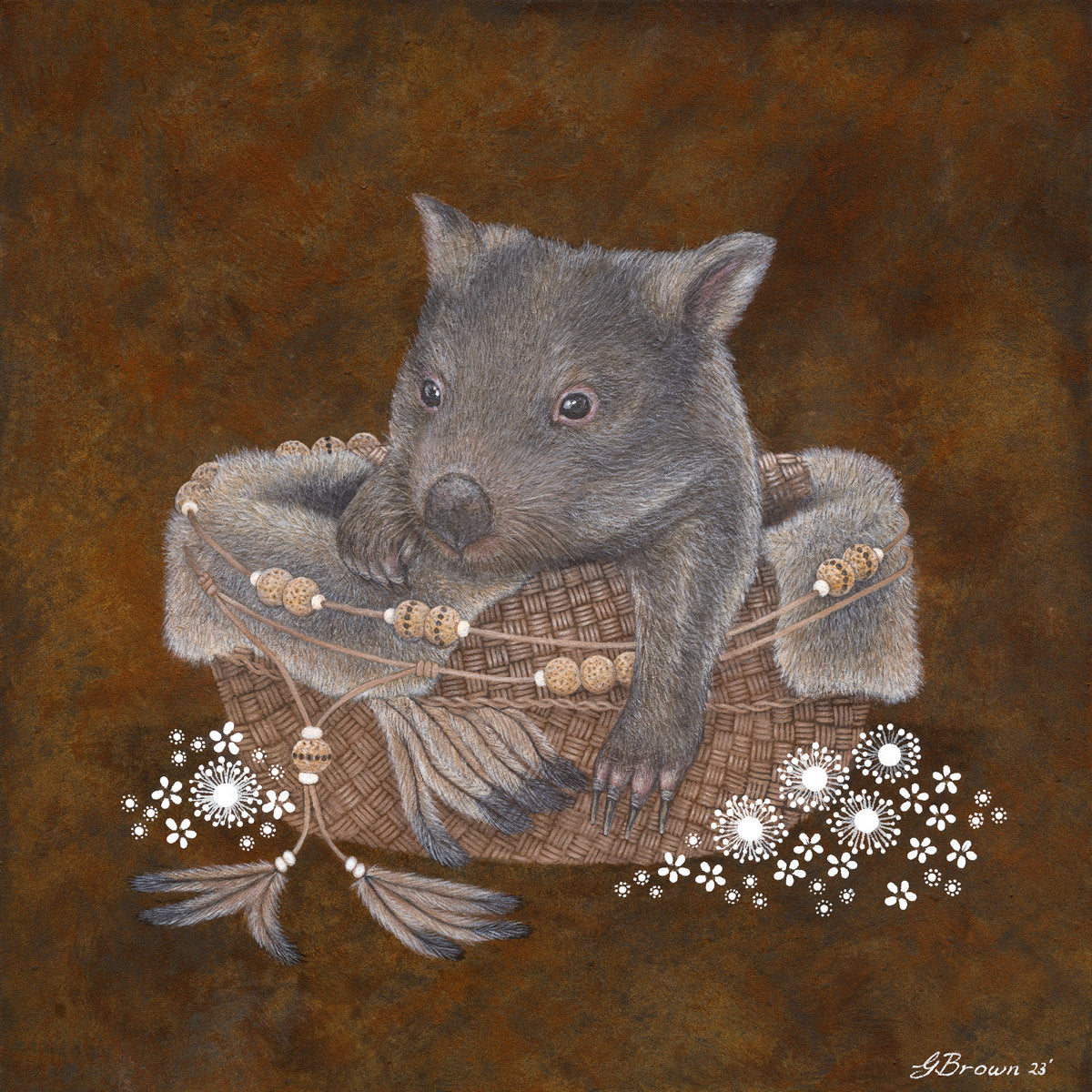 WOMBAT DREAMING ON WURUNDJERI - Print - Limited Edition
