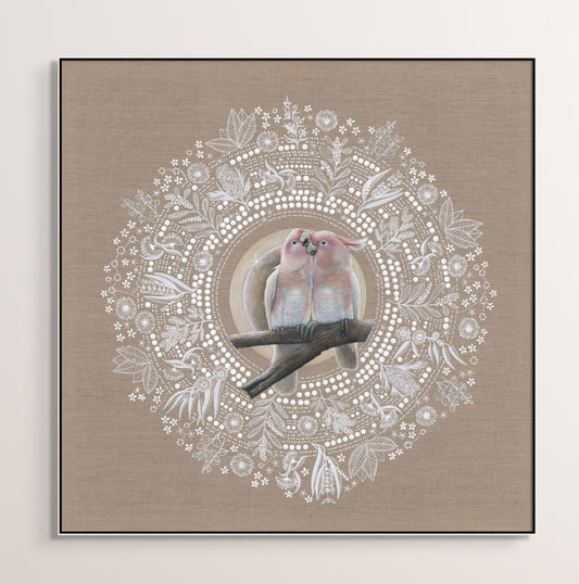 MAJOR MITCHELL DREAMING - Framed Canvas Print - Limited Edition